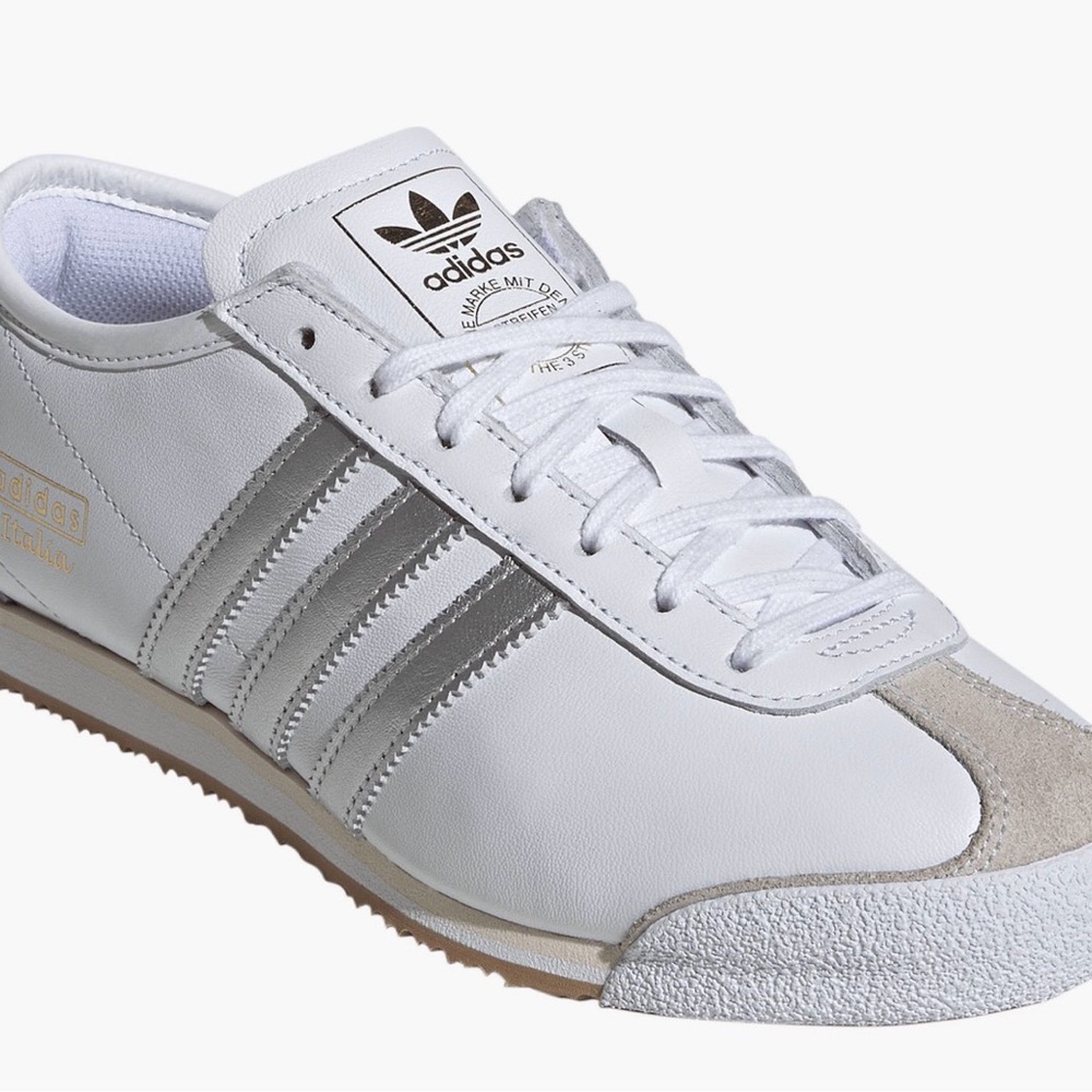 Adidas Italia 70s White and Silver Sneakers